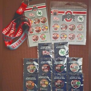 Official Licensed Ohio State Buckeyes Commemorative Collectors Pin Set